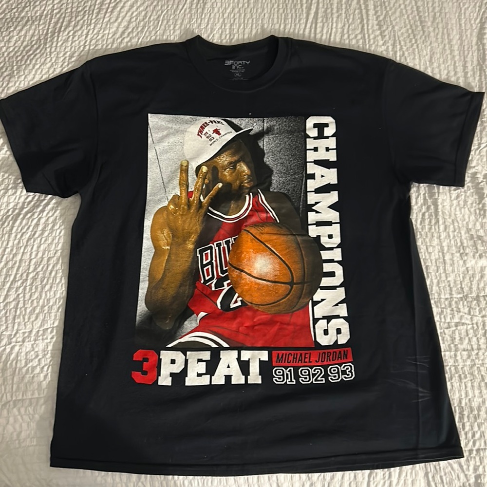 Jordan 3 peat tshirt, xl, black